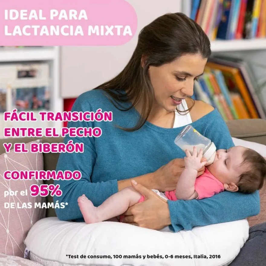 CHICCO Biberón Natural Feeling de Vidrio Flujo normal 250ML 0m+