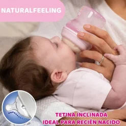CHICCO Biberón Natural Feeling de Vidrio Flujo normal 250ML 0m+