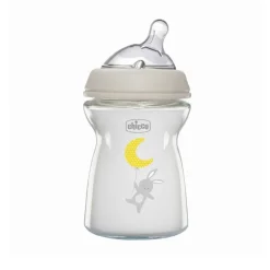 CHICCO Biberón Natural Feeling de Vidrio Flujo normal 250ML 0m+