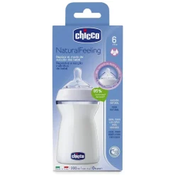 CHICCO Biberón Natural Feeling Flujo Rápido 330ML 6m+