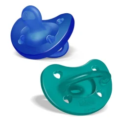 CHICCO 2xChupete Physio Soft Silicon Azul y Verde16-36m (Todogoma)