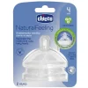 CHICCO 2xTetina Natural Feeling Flujo Regulable 4m+