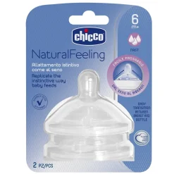 CHICCO 2xTetina Natural Feeling Flujo Rápido 6m+