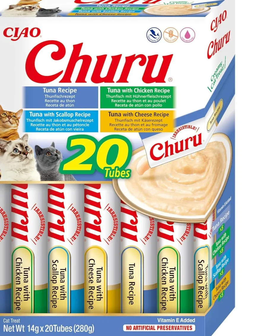 Churu Atún Variado Snacks para Gatos 20 x 14g