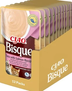Churu Cat Ciao Bisque Atún y Salmón Puré 12 sobres de 40g
