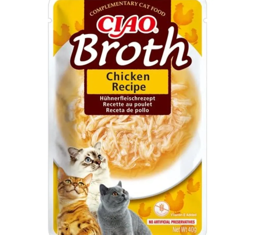 Churu Cat Ciao Broth Pollo Paquete de 12 sobres de 40g