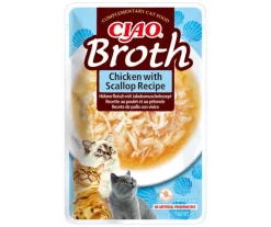 Churu Cat Ciao Broth Pollo Vieira Comida Húmeda 12 sobres de 40g