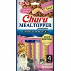 Churu Cat Meal Topper Receta Atún y Salmón Puré 56g