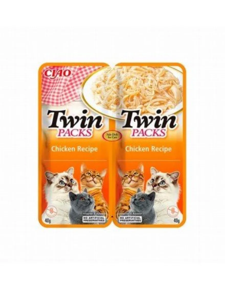 Churu Cat Twin Packs Receta Pollo Complemento Alimenticio 12x80g