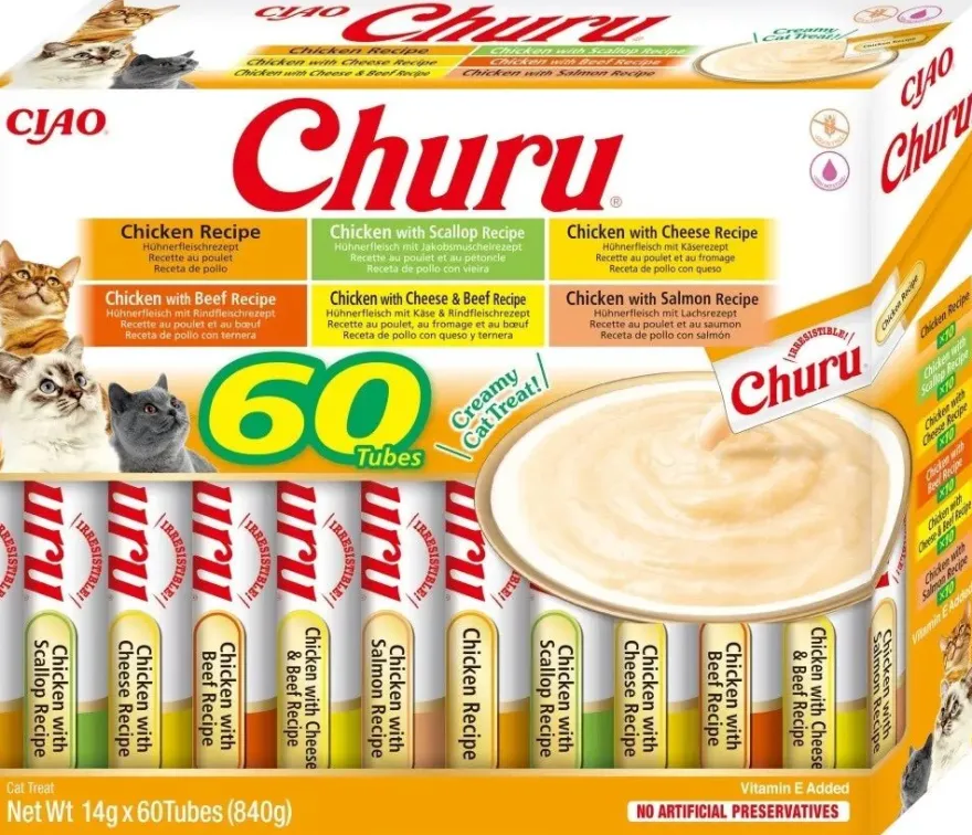 Churu Churu Cat Variedades De Pollo Pasta 60x14g