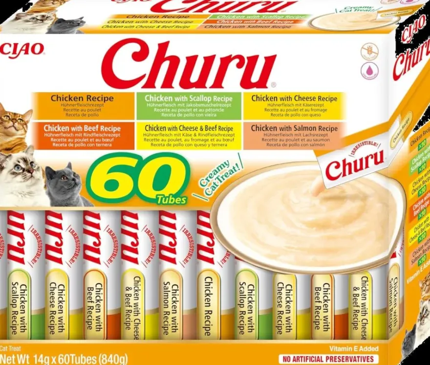 Churu Churu Cat Variedades De Pollo Pasta 60x14g