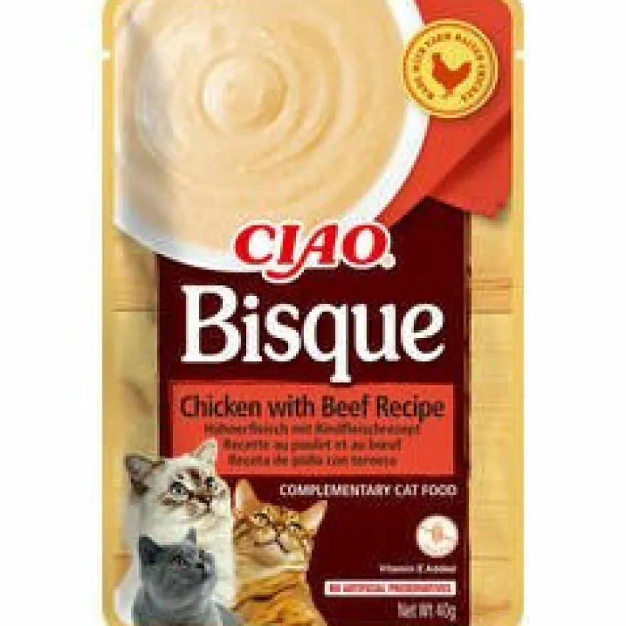 Churu Ciao Bisque Pollo y Ternera Comida Húmeda 40g x12