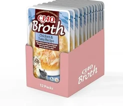 Churu Ciao Broth Receta Pollo y Atún Comida Húmeda para Gatos 12x40g