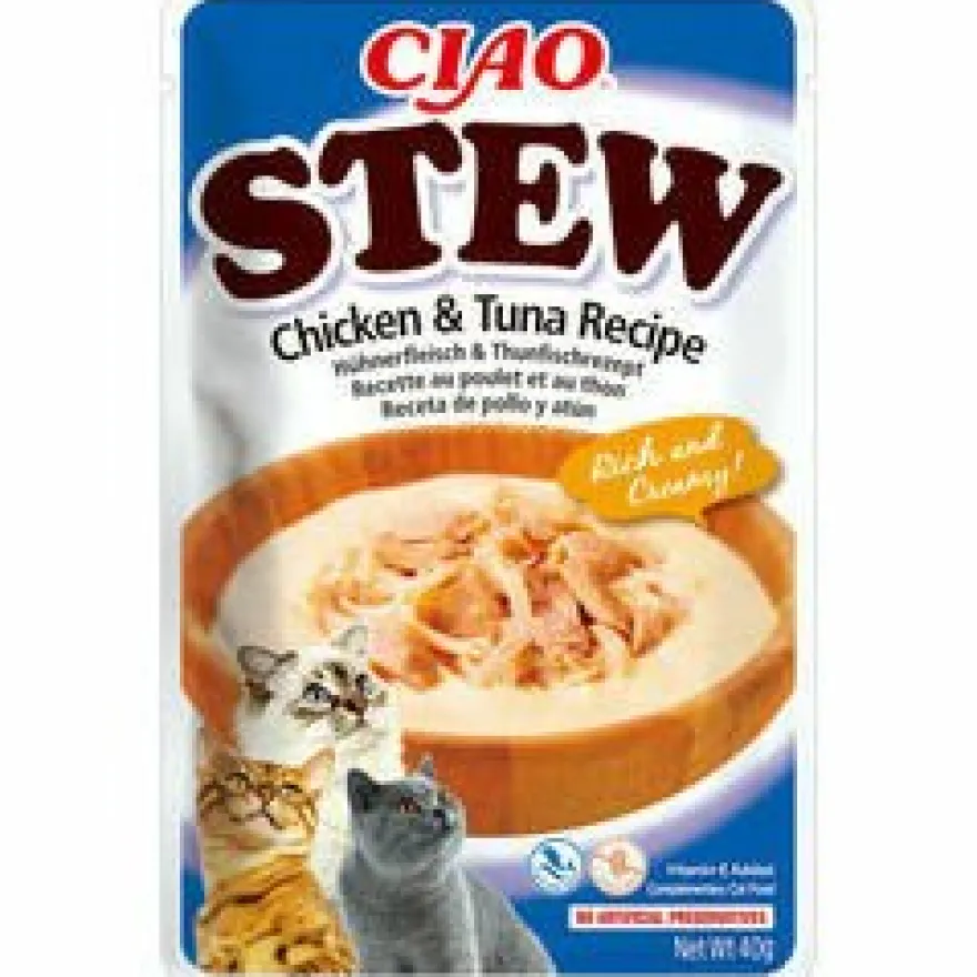 Churu Ciao Stew Pollo y Salmón Comida Húmeda 12 x 40g