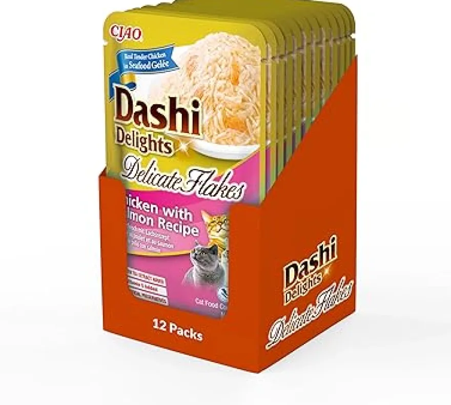 Churu Dashi Delight Flakes Comida Húmeda para Gatos 12x40g