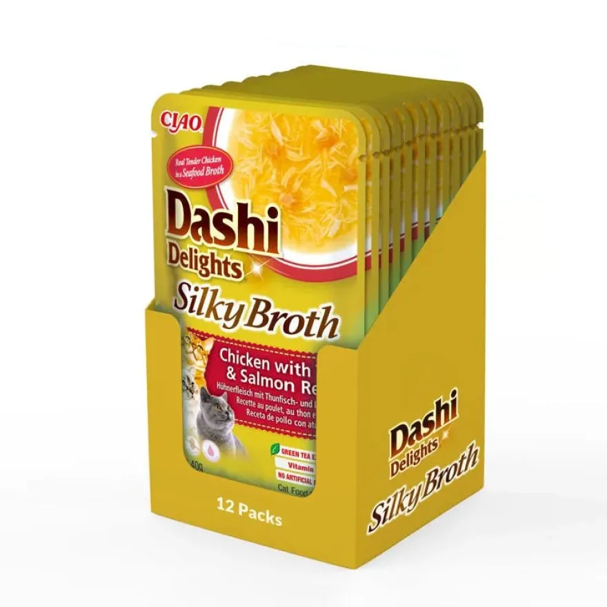 Churu Dashi Delights Comida Húmeda Pollo con Salmón 480g