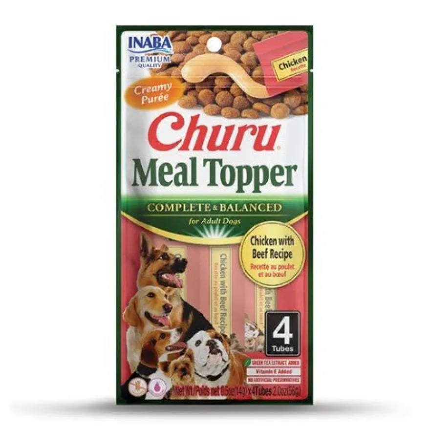 Churu Dog Meal Topper Pollo con Ternera Stick 12 ud
