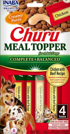 Churu Dog Meal Topper Pollo con Ternera Stick 12 ud