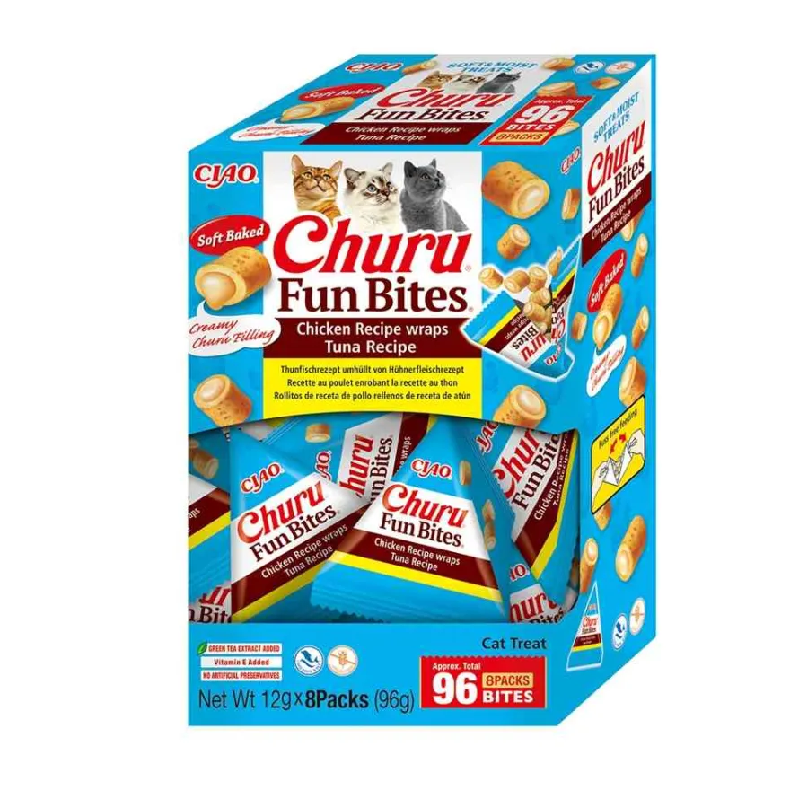 Churu Fun Bites Atún Snack para Gatos 96g
