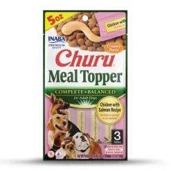 Churu Meal Topper Pollo con Salmón Complemento Alimentario 12 tubos de 56g