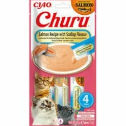 Churu Receta de Salmón Con Vieira Snack Húmedo 12 uds.
