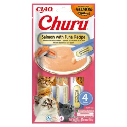 Churu Salmón con Atún Snack Cremoso para Gatos 12 ud