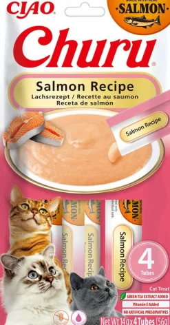 Churu Salmón Snack Cremoso para Gatos 12 uds