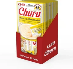 Churu Snack Líquido Pollo con Queso 12 sobres de 56g