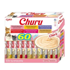 Churu Variedades De Atún Golosinas Pasta 60 sobres de 14g