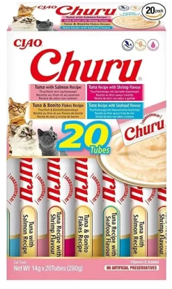 Churu Variedades de Marisco Pasta para Gatos 20 ud