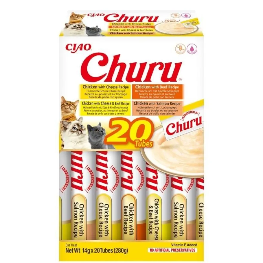 Churu Variedades de Pollo con Ternera Pasta 20 ud