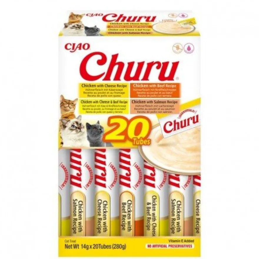 Churu Variedades de Pollo con Ternera Pasta 20 ud