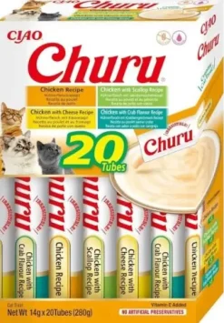 Churu Variedades de Pollo Snack para Gatos 20 x 14g