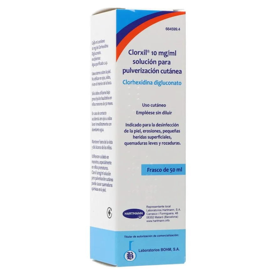Clorxil 10mg/ml Solución para Pulverización Cutánea 50ml