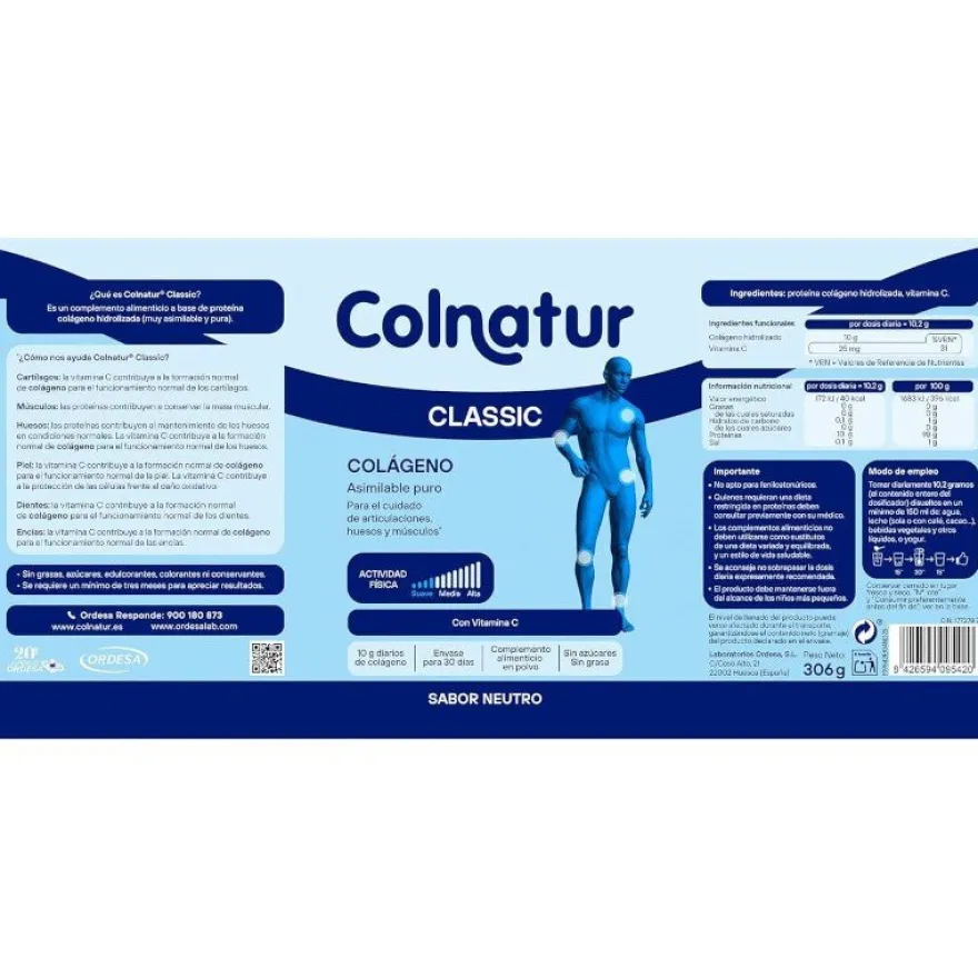 COLNATUR Colágeno Soluble Neutro Classic 306g