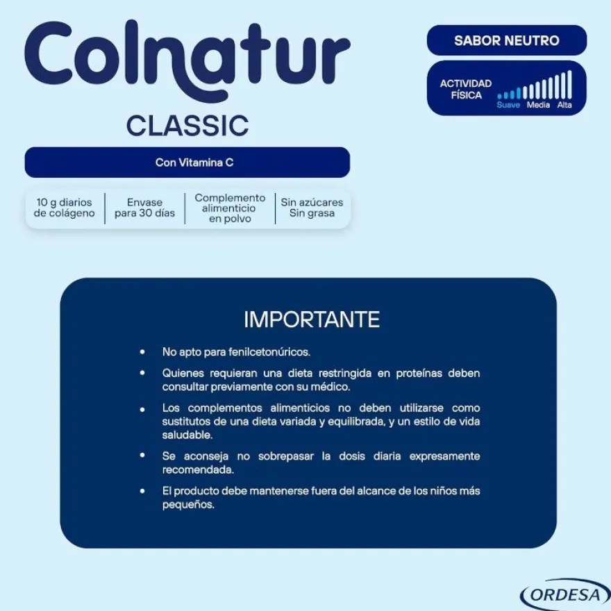COLNATUR Colágeno Soluble Neutro Classic 306g