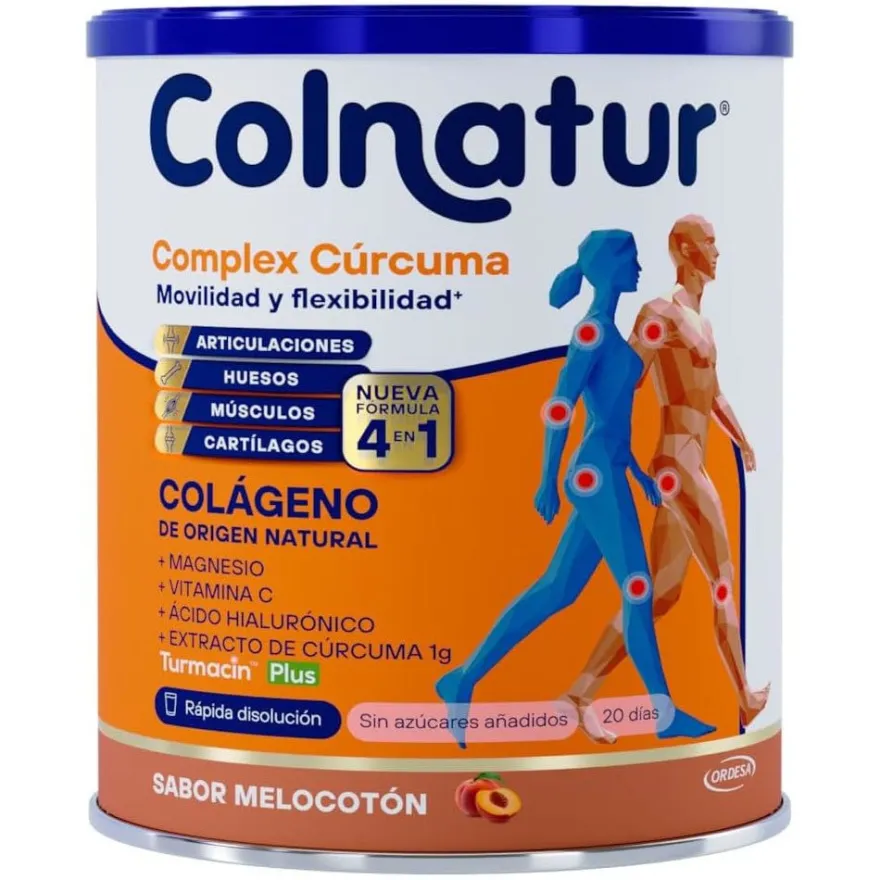 COLNATUR Complex Cúrcuma sabor Melocotón Colágeno Soluble 254g