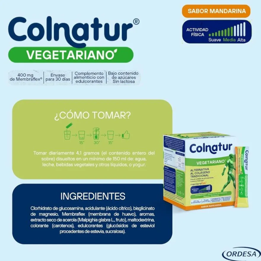 COLNATUR Vegetariano Sabor Mandarina 30 Sobres