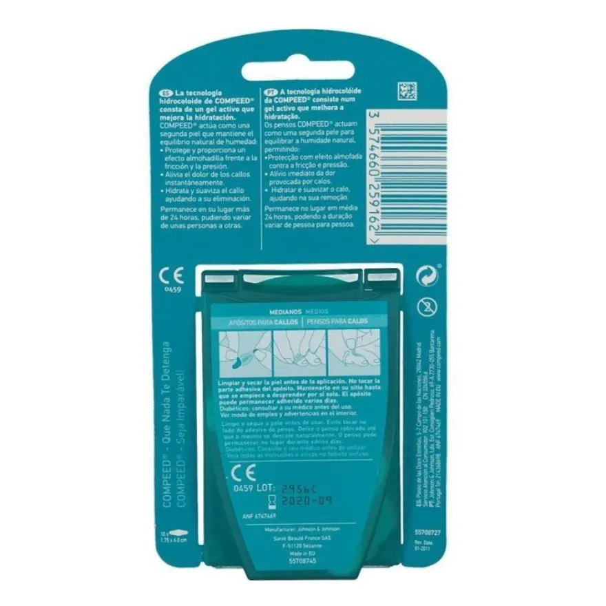 COMPEED Callos Medianos 10 Apósitos