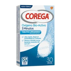 COREGA 30 Tabletas Limpiadoras Oxígeno Bio Activo