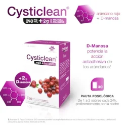 CYSTICLEAN 240 mg PAC + D-Manosa 2 g Duplo 2x30 Sobres