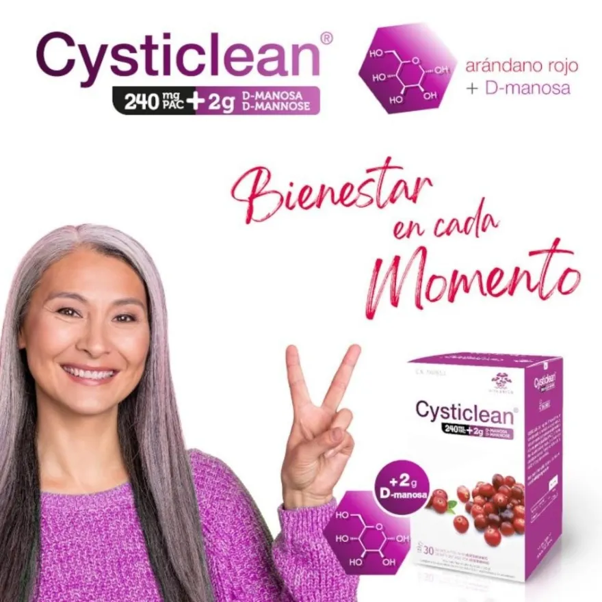 CYSTICLEAN 240 mg PAC + D-Manosa 2 g Duplo 2x30 Sobres