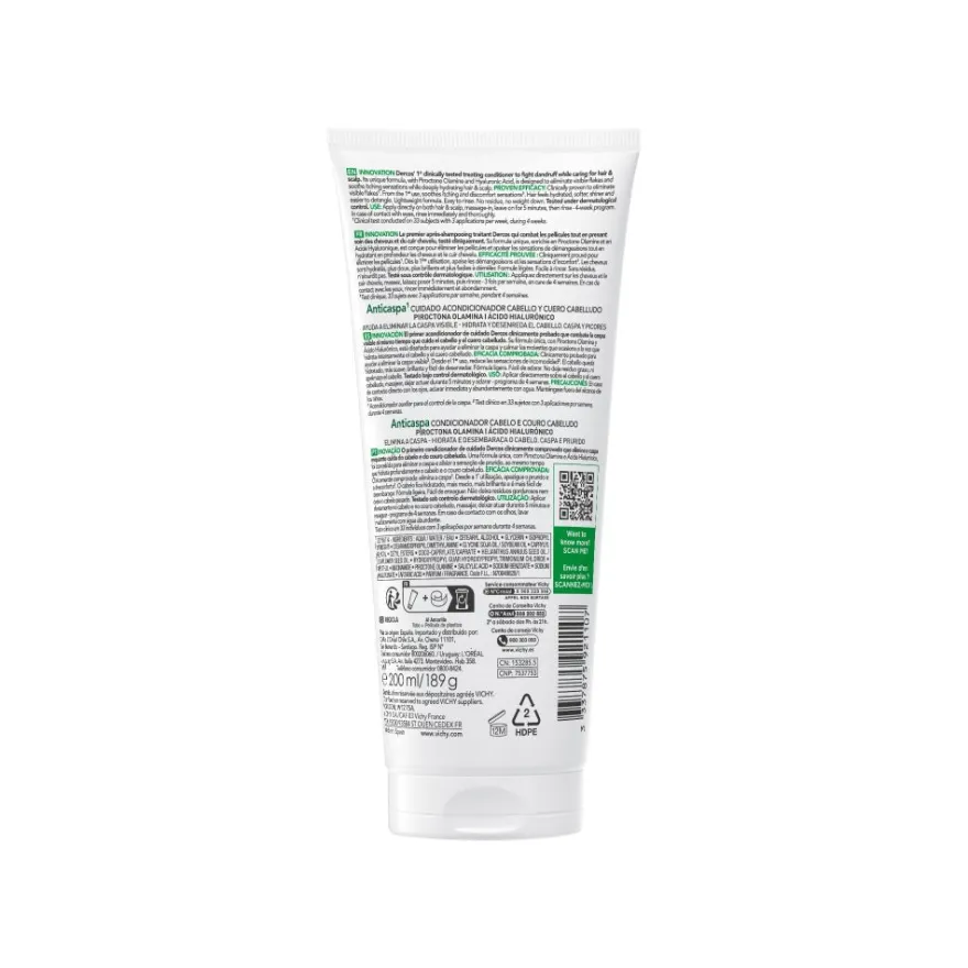 Dercos - Vichy Acondicionador Anticaspa Hidratante 200ml