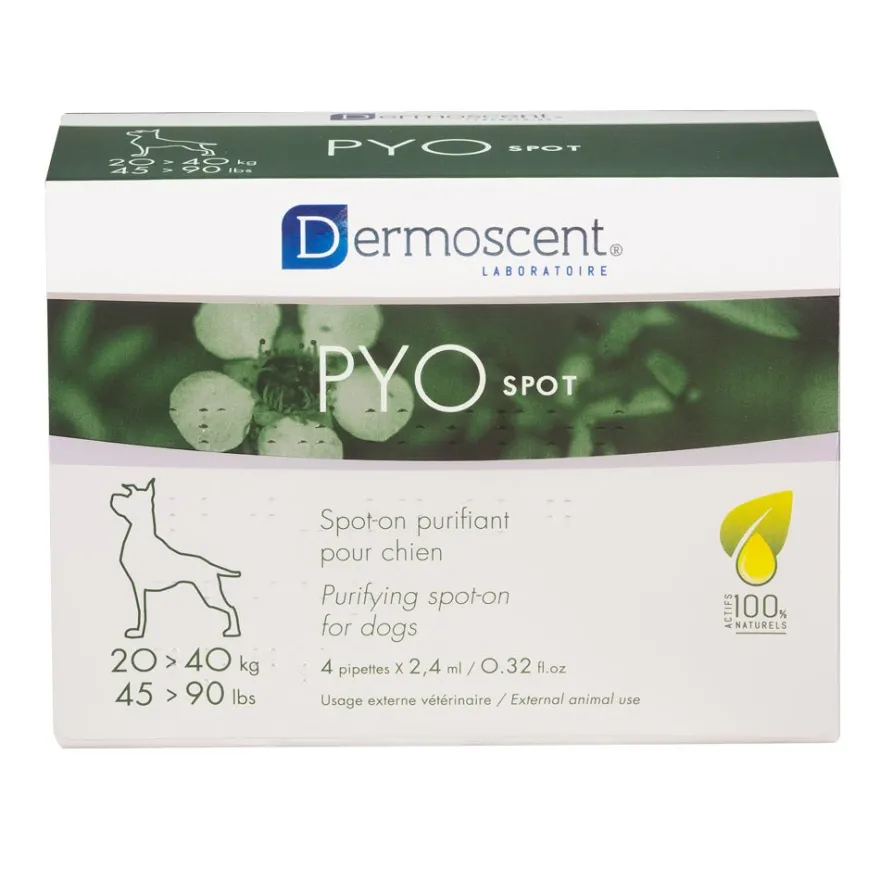 Dermoscent PYOspot Tratamiento Spot-On 4 pipetas 2,4ml