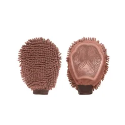 DGS Dirty Dog Grooming Mitt Manopla Absorbente Marrón