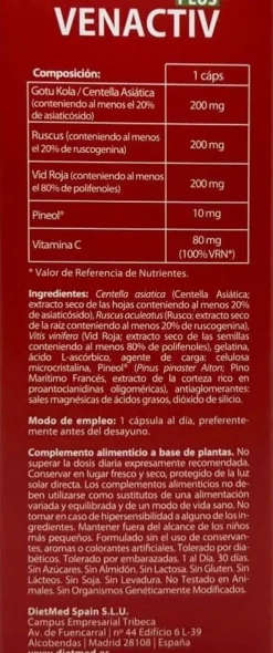 Dietmed Venactiv Plus 30 Cápsulas