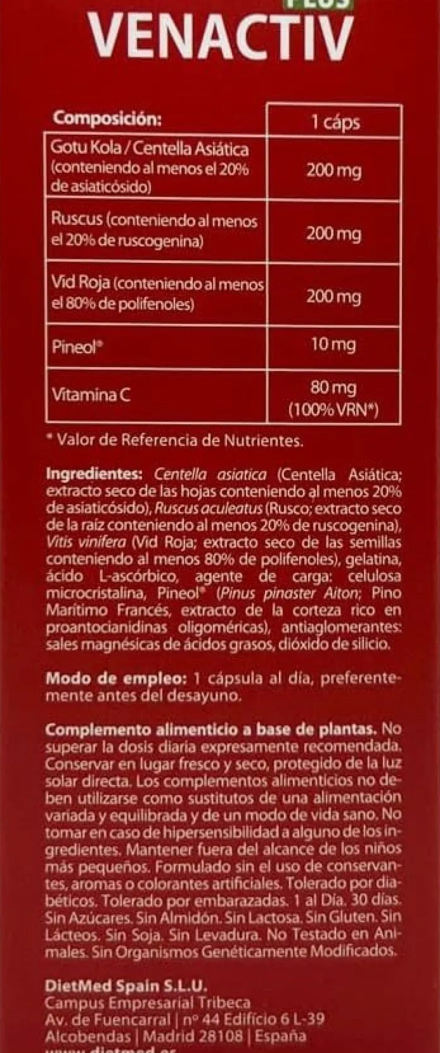 Dietmed Venactiv Plus 30 Cápsulas