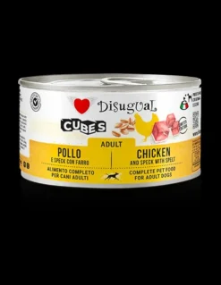 Disugual Cubos para Perro Adulto Sabor Pollo y Espelta Pack de 12 uds