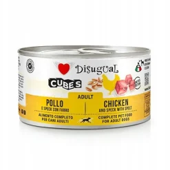 Disugual Cubos para Perro Adulto Sabor Pollo y Espelta Pack de 12 uds