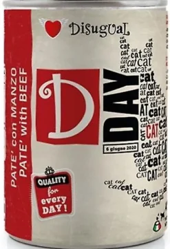 Disugual D-Day Cat Ternera Alimento Húmedo Lata 400g